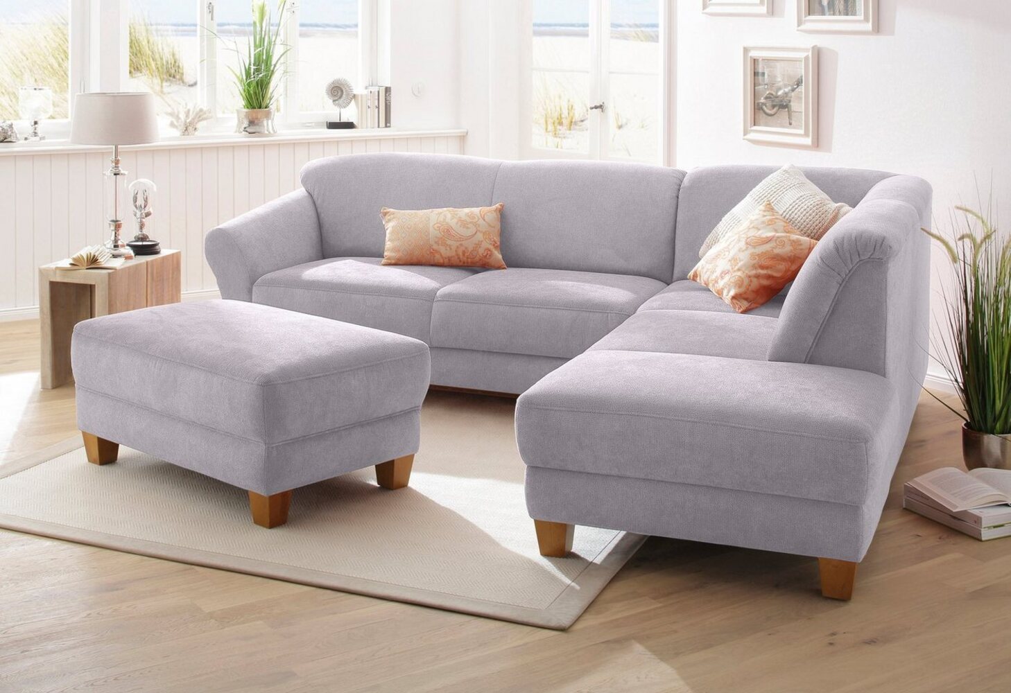 Home affaire Ecksofa Gotland L-Form, wahlweise mit Sitztiefenverstellung + Bettkasten Bild 1