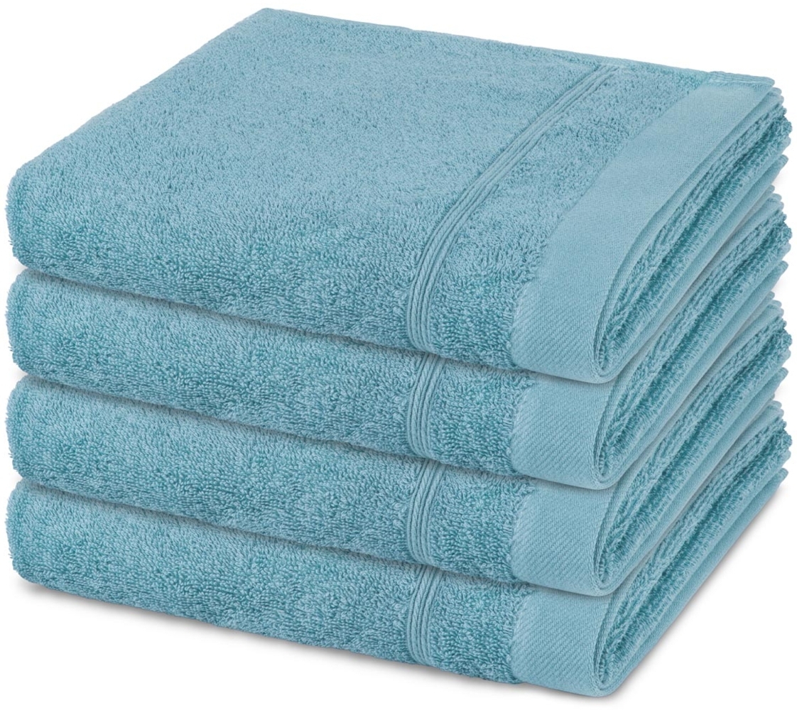 Ross Rubin 4 tlg. Frottier-Set - 4 X Handtuch (50 X 100cm) - 480 - Aquamarin Bild 1