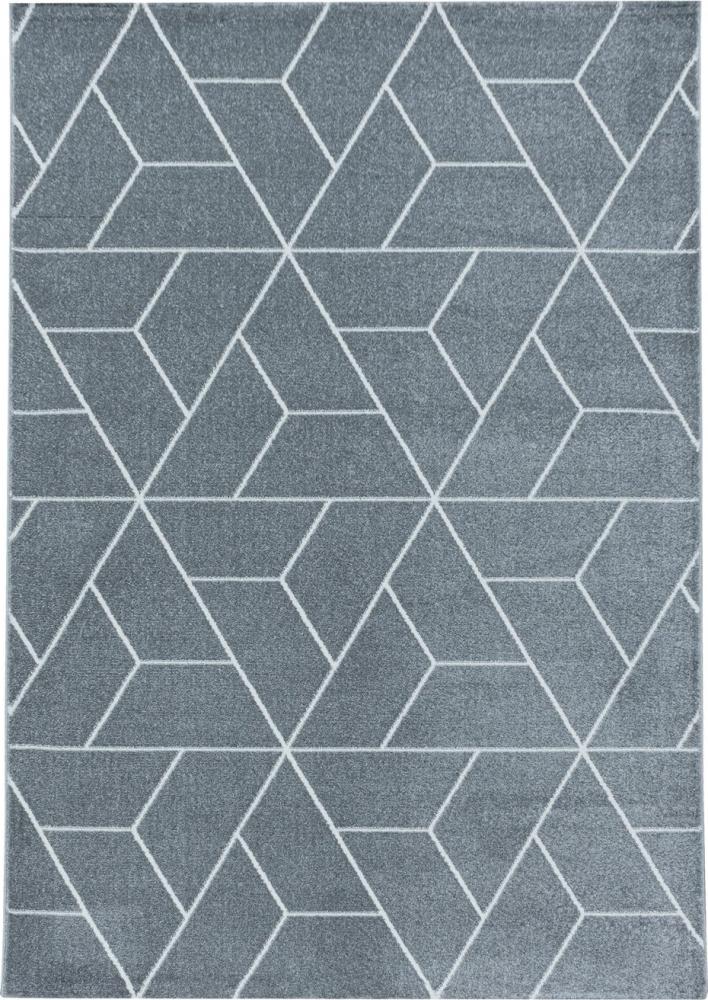 Kurzflor Teppich Elisa rechteckig - 160x230 cm - Grau Bild 1