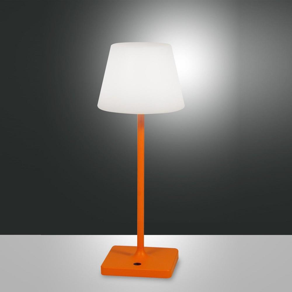 Fabas Luce 3701-30-170 LED Akku Tischleuchte Adam orange 3000K dimmbar Bild 1