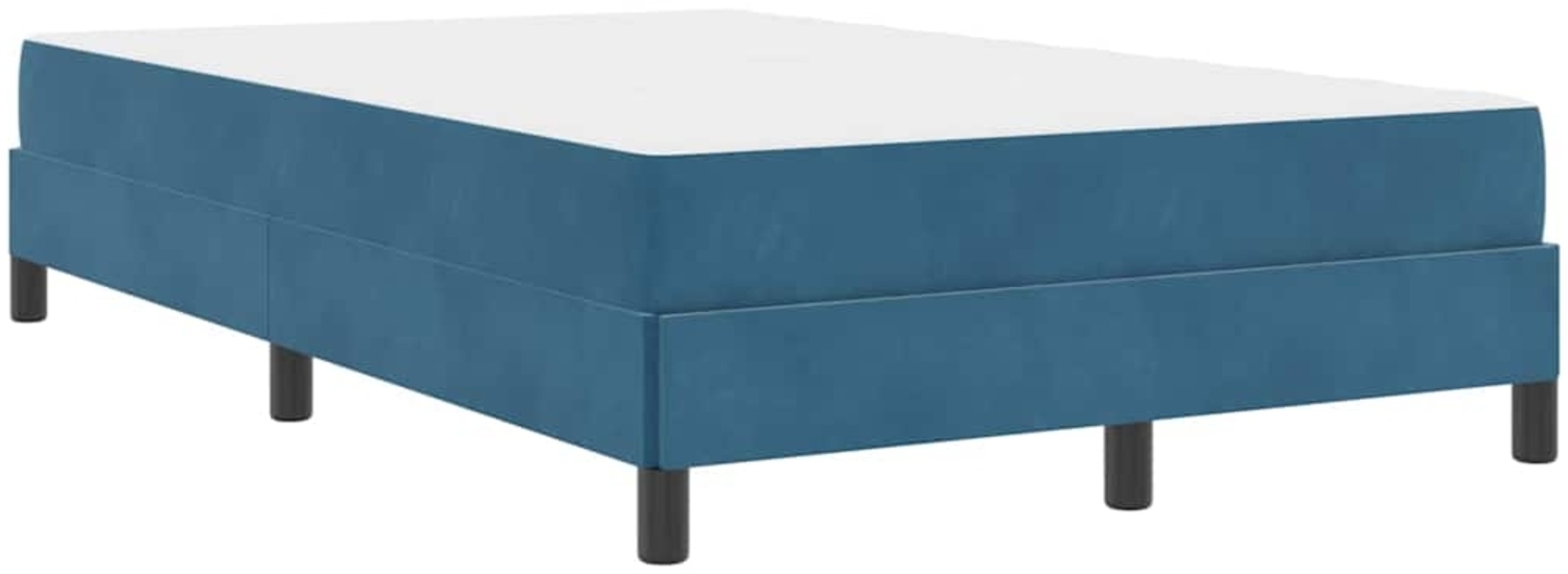vidaXL Boxspringbett mit Matratze Dunkelblau 120 x 210 cm Samt 3398741 Bild 1