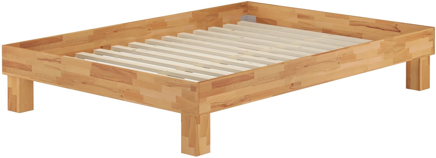 Holzbett breites Doppelbett 160x220 Buche Bettrahmen Futonbett V-60. 87-16-220 Bild 1