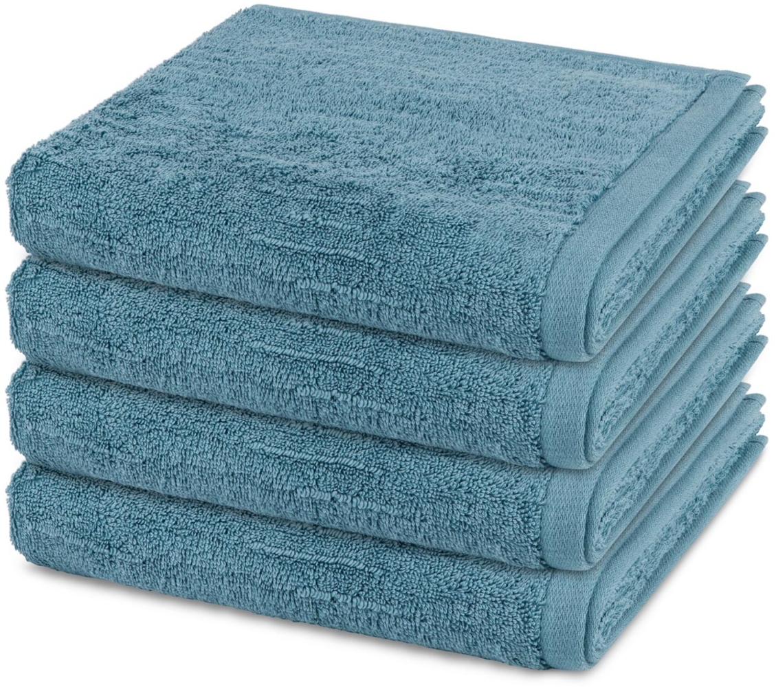 Ross Premium 4 tlg. Frottier-Set - 4 X Handtuch (50 X 100cm) - 500 - Petrol Bild 1