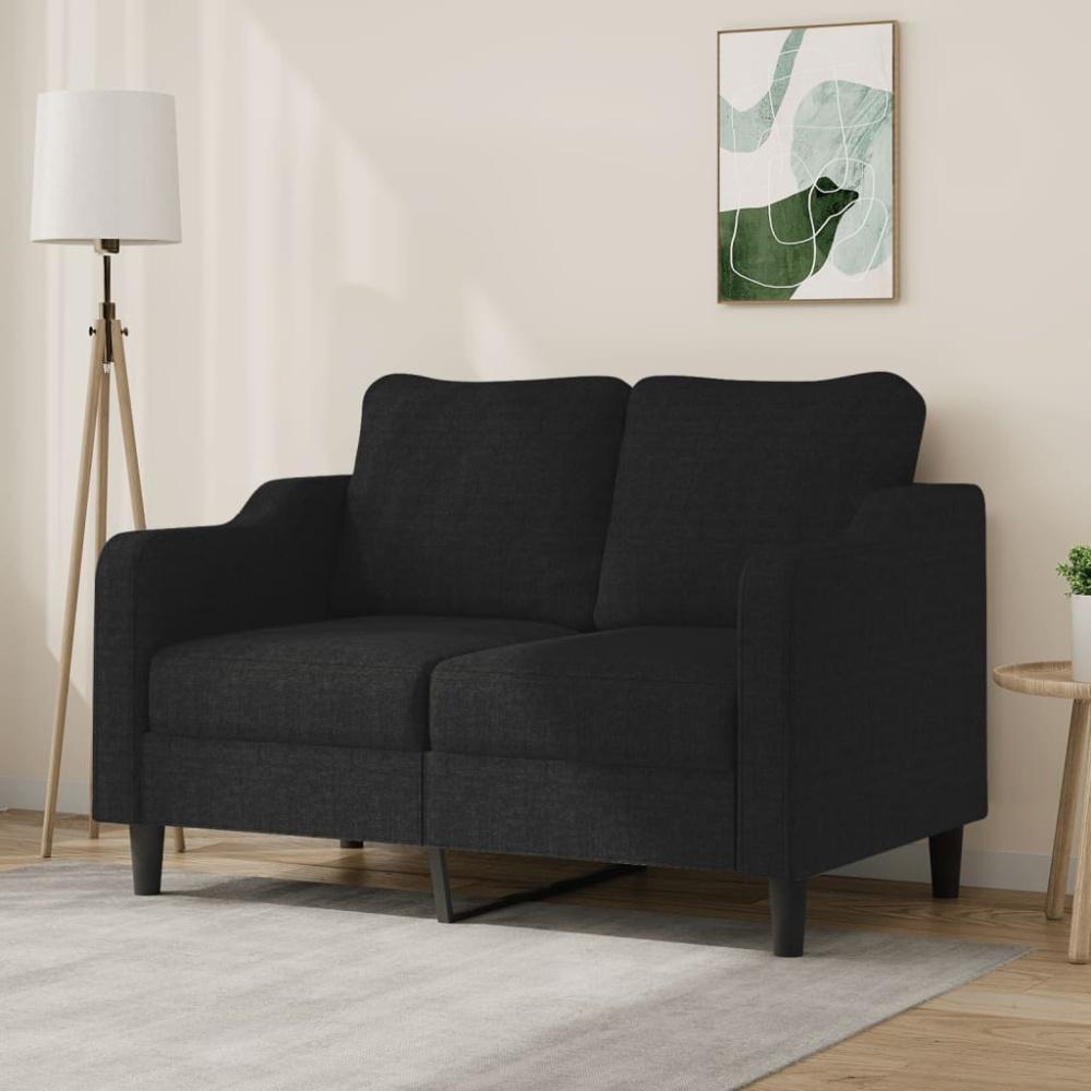 vidaXL 2-Sitzer-Sofa Schwarz 120 cm Stoff Bild 1