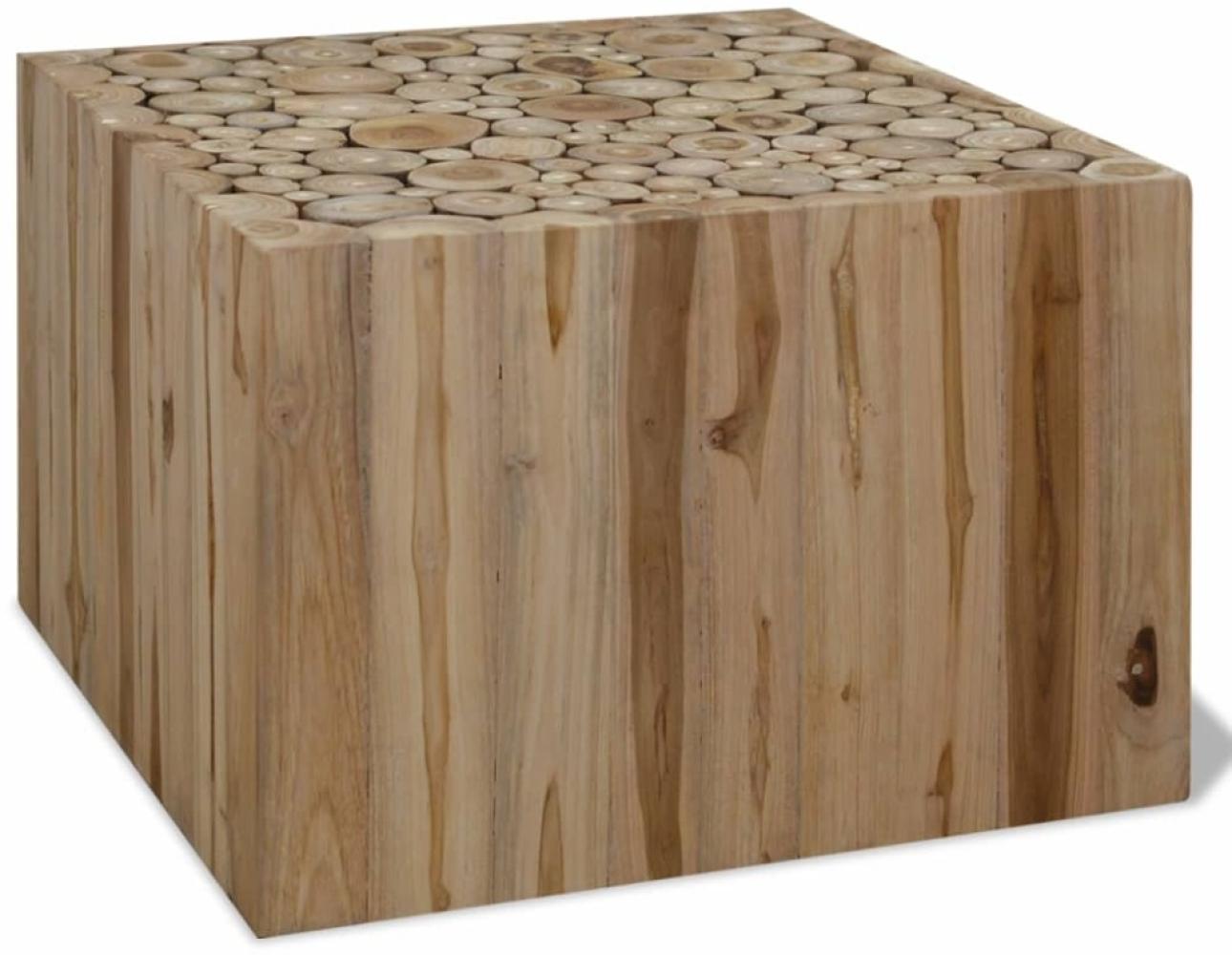 vidaXL Couchtisch Teakholz 50x50x35 cm 244555 Bild 1