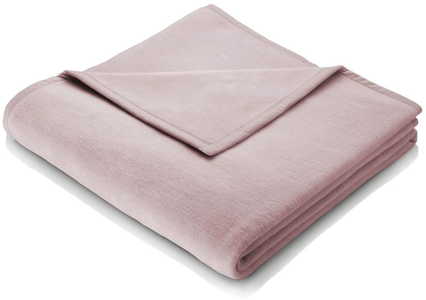 Biederlack Wohndecke Kuscheldecke 150x200 Lotus rosa uni 728920 Bild 1