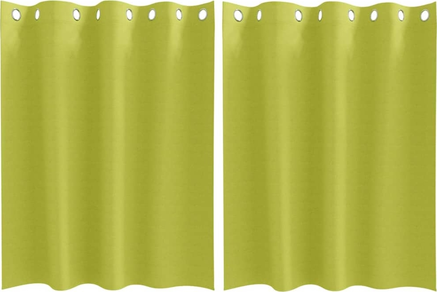vidaXL Verdunkelungs-Vorhänge mit Ringen 2 pcs Grün 140 x 140 cm 4107388 Bild 1