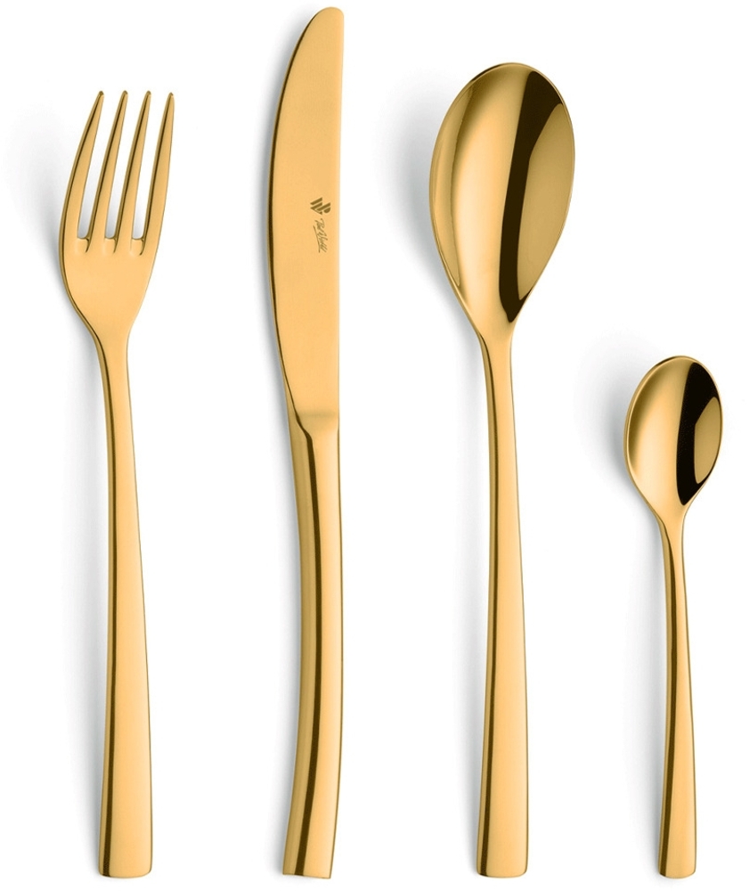 Paul Wirths SWING Besteckset 24-teilig PVD gold hochglanzpoliert Bild 1