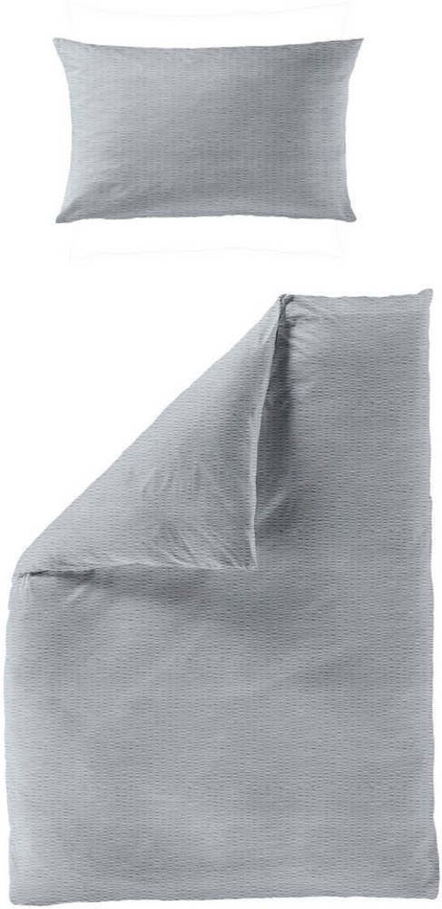 BIERBAUM Bettwäsche 4134, Seersucker, 2 teilig, Premium Mako-Satin Seersucker, 100 % Baumwolle, bügelfrei Bild 1