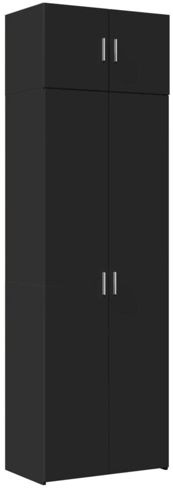 vidaXL Hochschrank Schwarz 70x42,5x225 cm Holzwerkstoff 3281330 Bild 1
