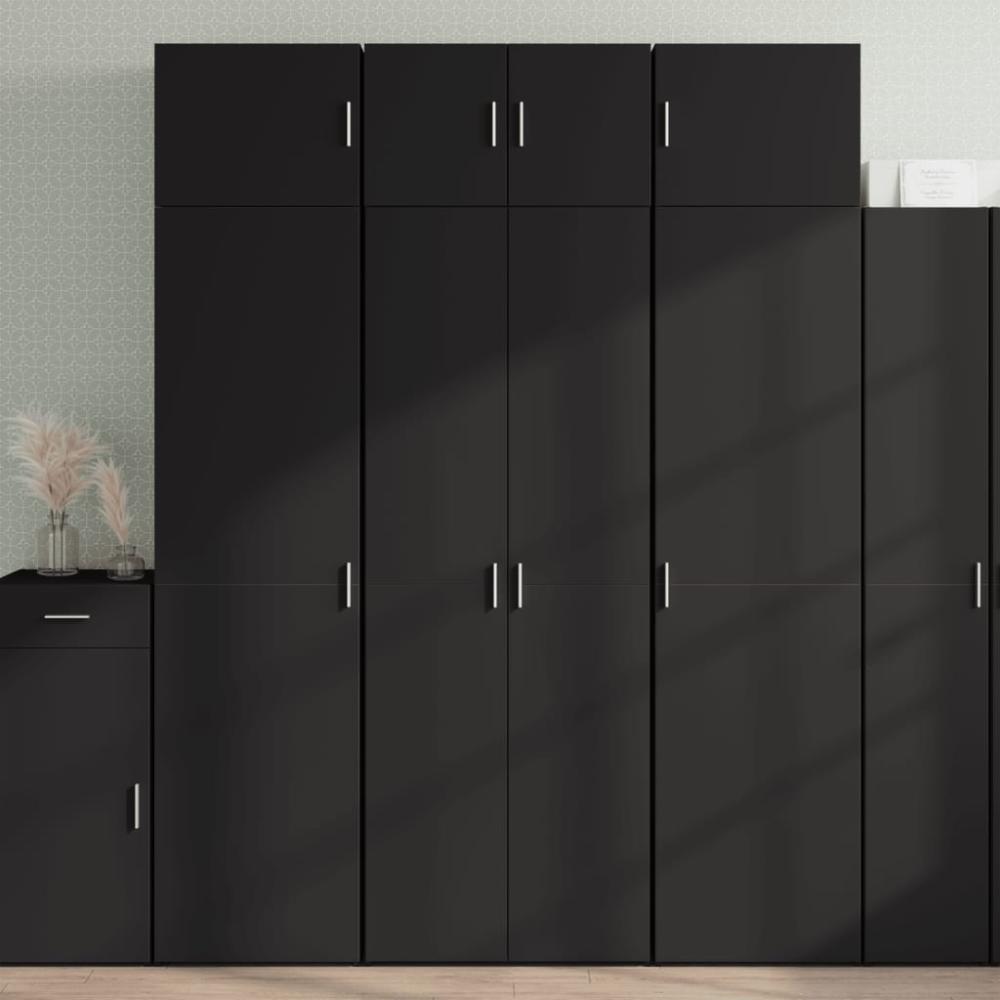 vidaXL Hochschrank Schwarz 70x42,5x225 cm Holzwerkstoff 3281330 Bild 1