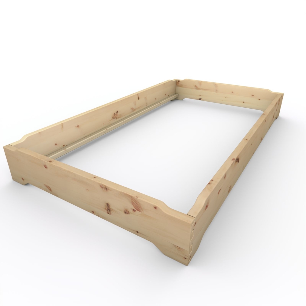 Stapelbett Holzbett (Zirbe) "Gäste-Edi" 120 x 220 cm 27 cm Zirbenbett Gästebett Bild 1