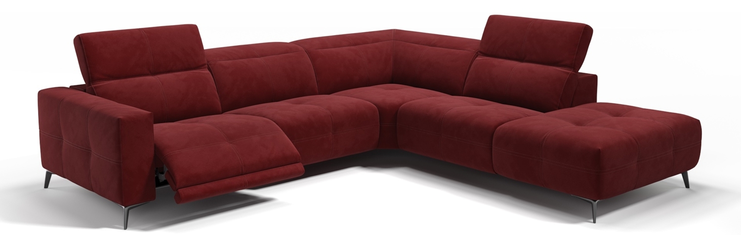 Sofanella Ecksofa MARBELLA Polsterecke Eckcouch Stoffsofa in Rot Bild 1