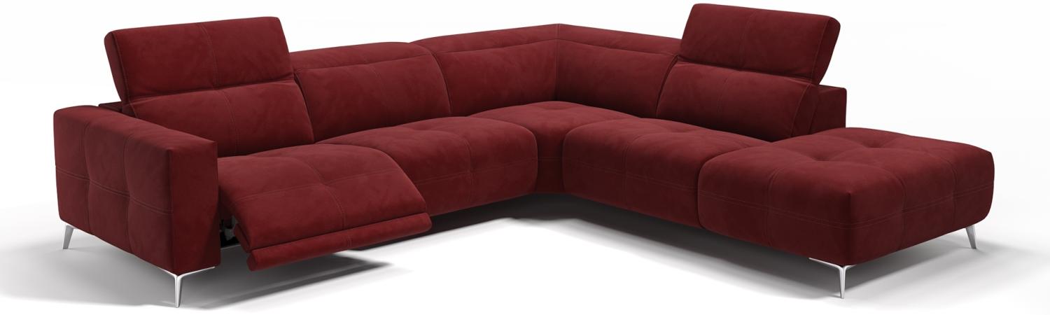 Sofanella Ecksofa MARBELLA Polsterecke Eckcouch Stoffsofa in Rot Bild 1