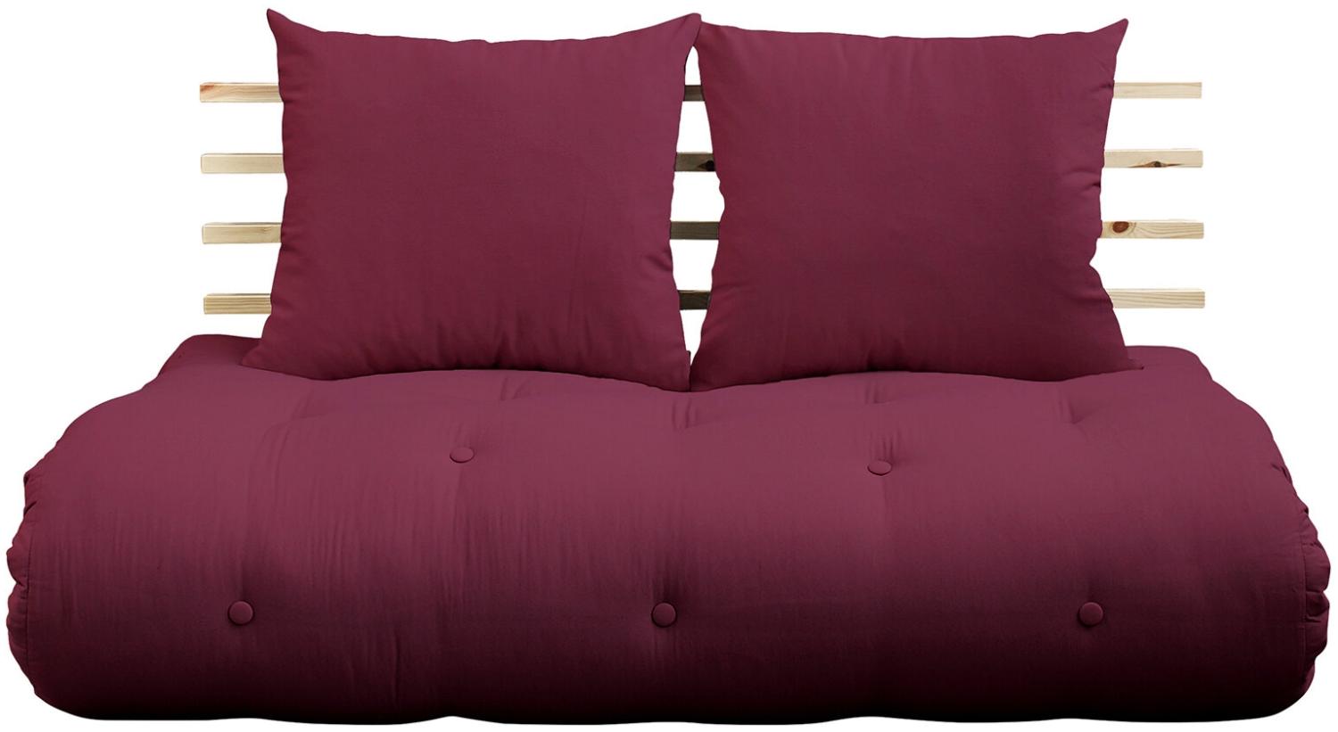 KARUP DESIGN SHIN SANO Schlafsofa Gestell Natur Matratze Bordeaux Bild 1