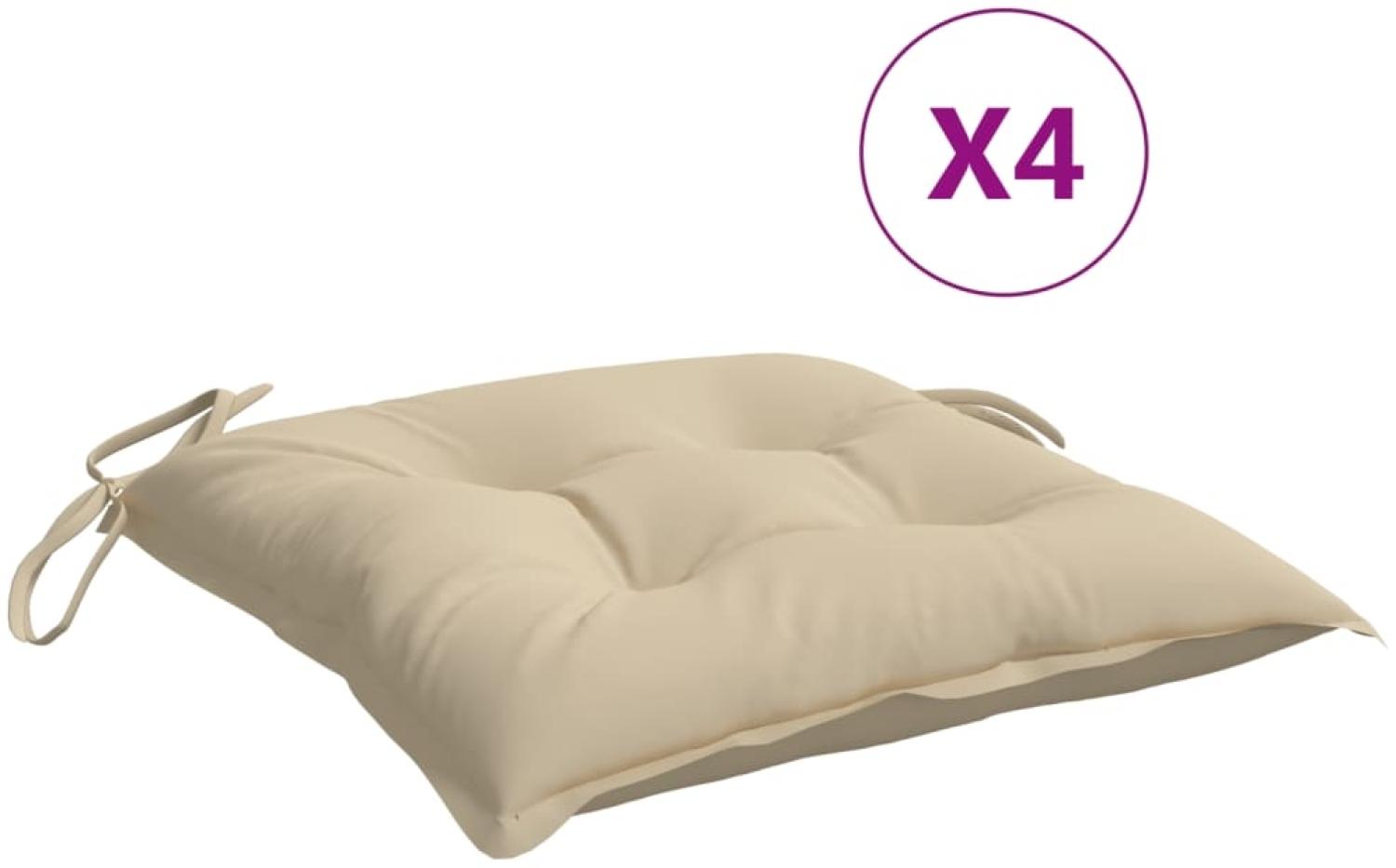 vidaXL Palettenkissen 4 Stk. Beige 50x50x7 cm Oxford-Gewebe 361517 Bild 1