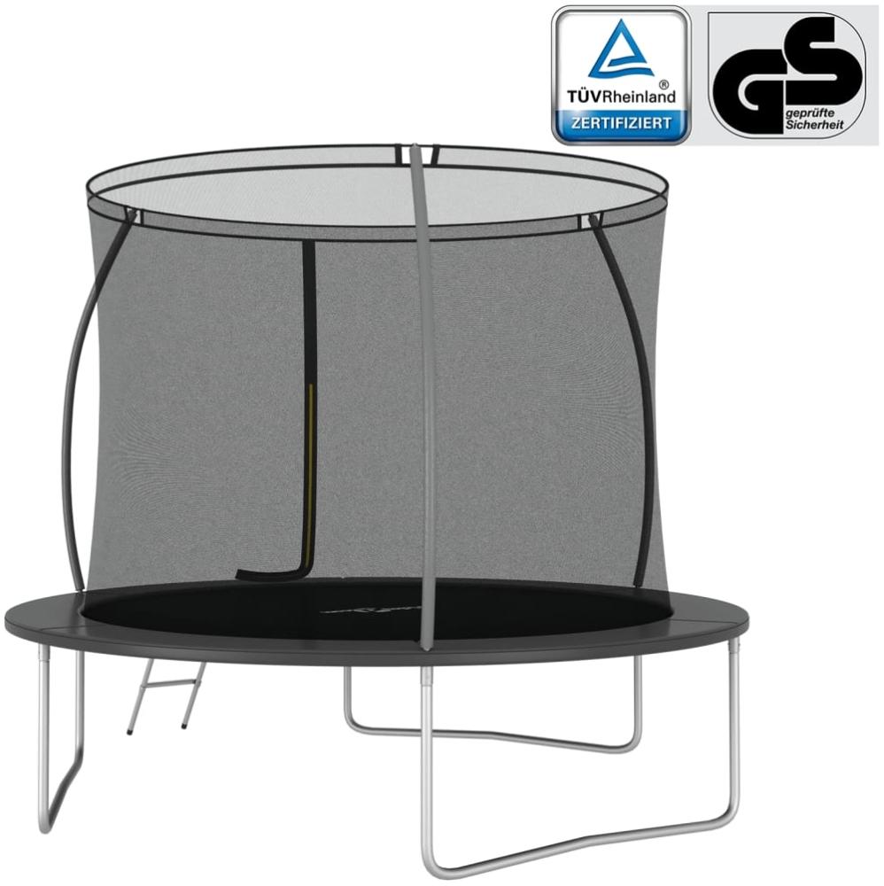 Trampolin-Set inkl. Sicherheitsnetz, Leiter und Regenschutz, Rund 150 kg, grau, 305x76 cm Bild 1