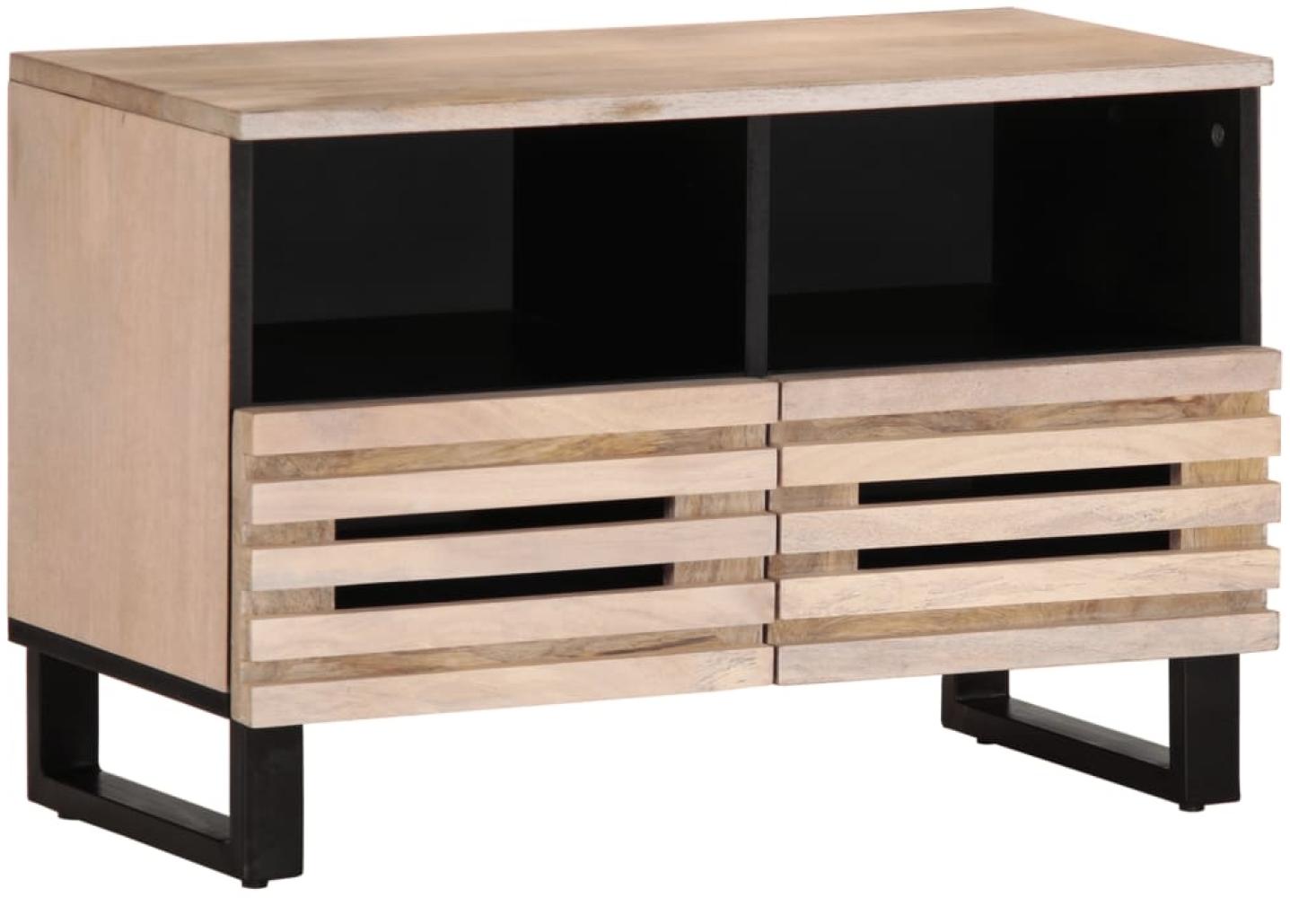 vidaXL TV-Schrank Weiß 70x34x46 cm Massivholz Mango 377444 Bild 1