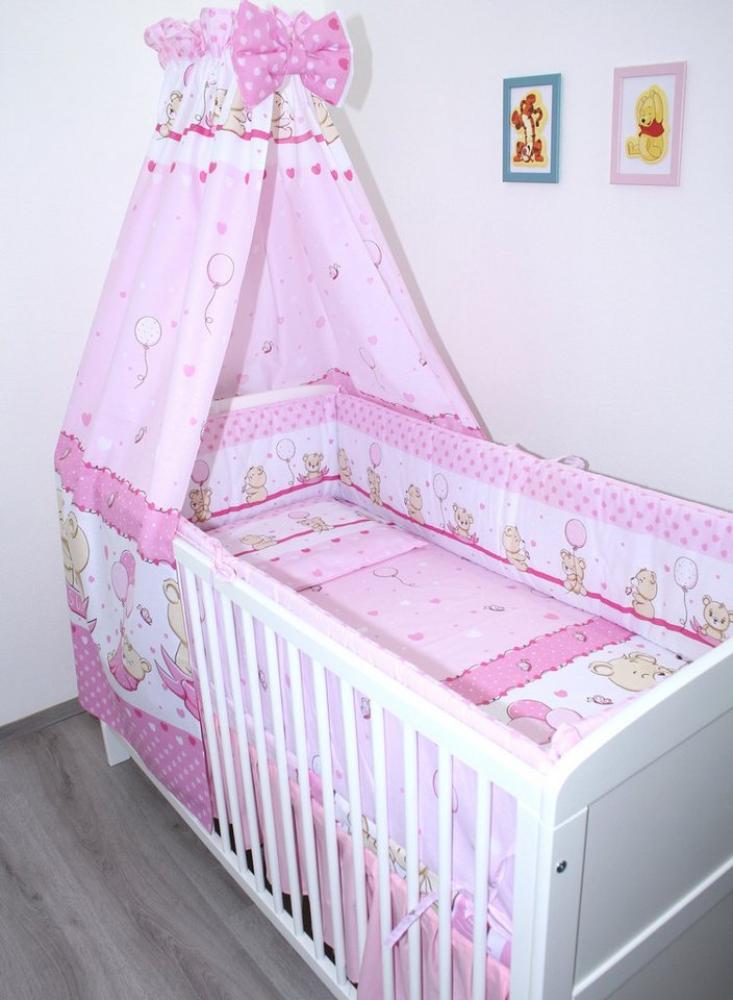 Primawela Babybettwäsche Baby Bettset- 6 teiliges mit 420 Nestchen Vollstoff Himmel Bettwäsche Bild 1