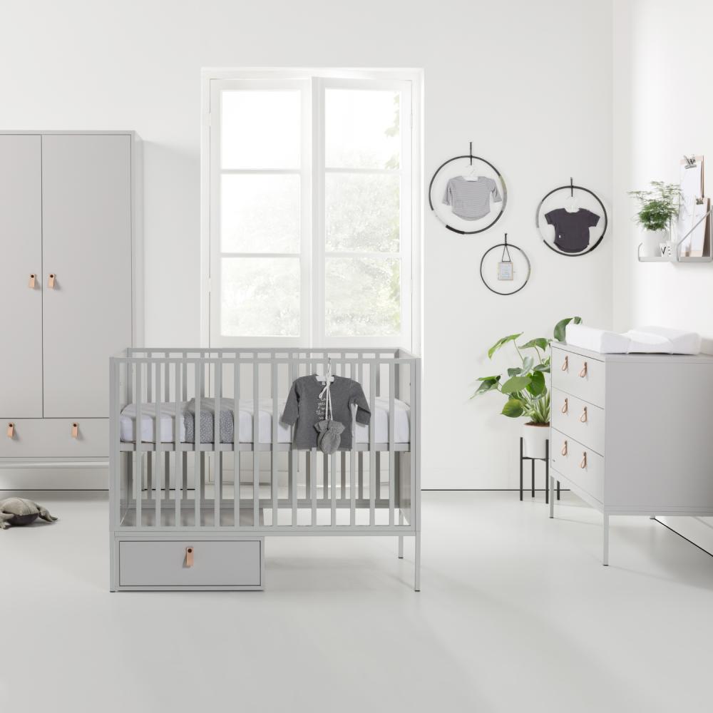 Kidsmill Amy Babyzimmer Grau | Breite Kommode + Sc Bild 1