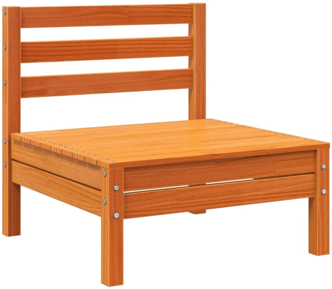 vidaXL Gartensofa ohne Armlehnen Wachsbraun Massivholz Kiefer 837995 Bild 1