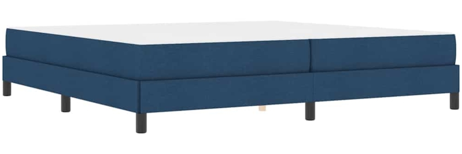 vidaXL Boxspringbett mit Matratze Blau 200 x 200 cm Stoff 3398520 Bild 1