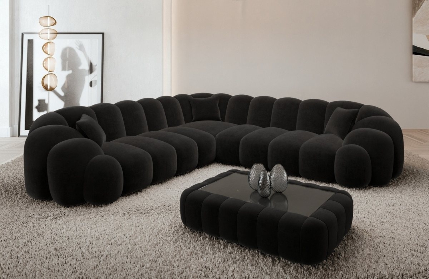 Sofa Dreams Ecksofa Rajada L Form Couch, 4-Sitzer, Design, Eckcouch, Stoffbezug Bild 1