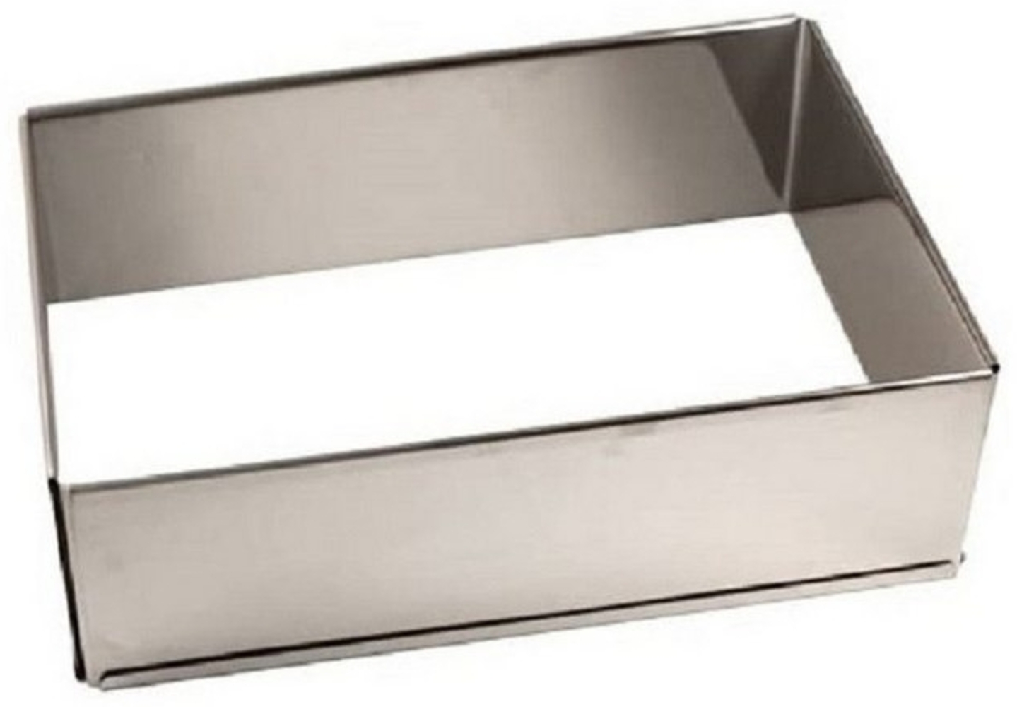 Lares | Backrahmen extra hoch | Edelstahl | Länge: 25-46 cm | Breite: 17-32 cm | Höhe: 7,5 cm | ideal für individuelle Backkreationen | Made in Germany Bild 1