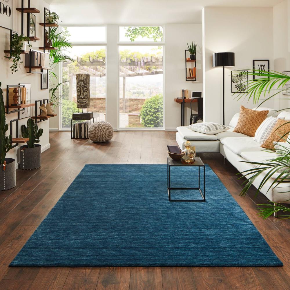 Gabbeh Teppich Jaipur, Farbe: Türkis, Größe: 90x160 cm Bild 1