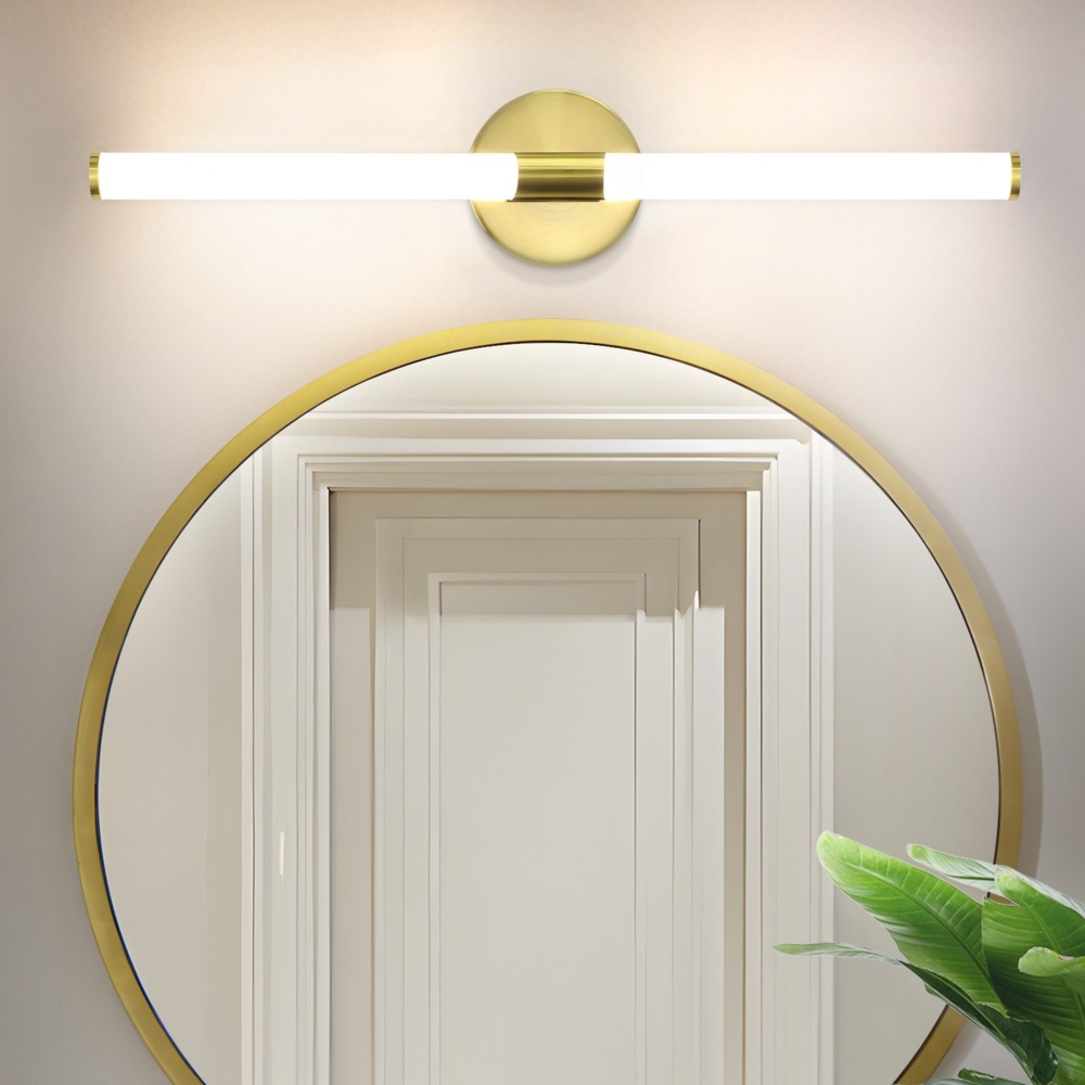 ZMH LED-Badezimmer-Wandlampe - 8W Badewannenleuchte, Wandlampe, Badezimmer-Wandleuchte, 4000K Neutralweiß-Wandleuchte, modern, wasserdicht IP44, goldene Badewannenleuchte, 60cm Bild 1