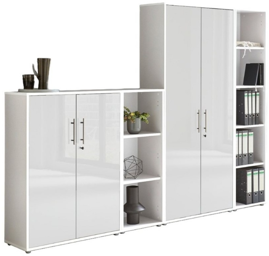 moebel-dich-auf Aktenschrank OFFICE EDITION (Set 4, abschließbar, Metallgriffen) Made in Germany Bild 1