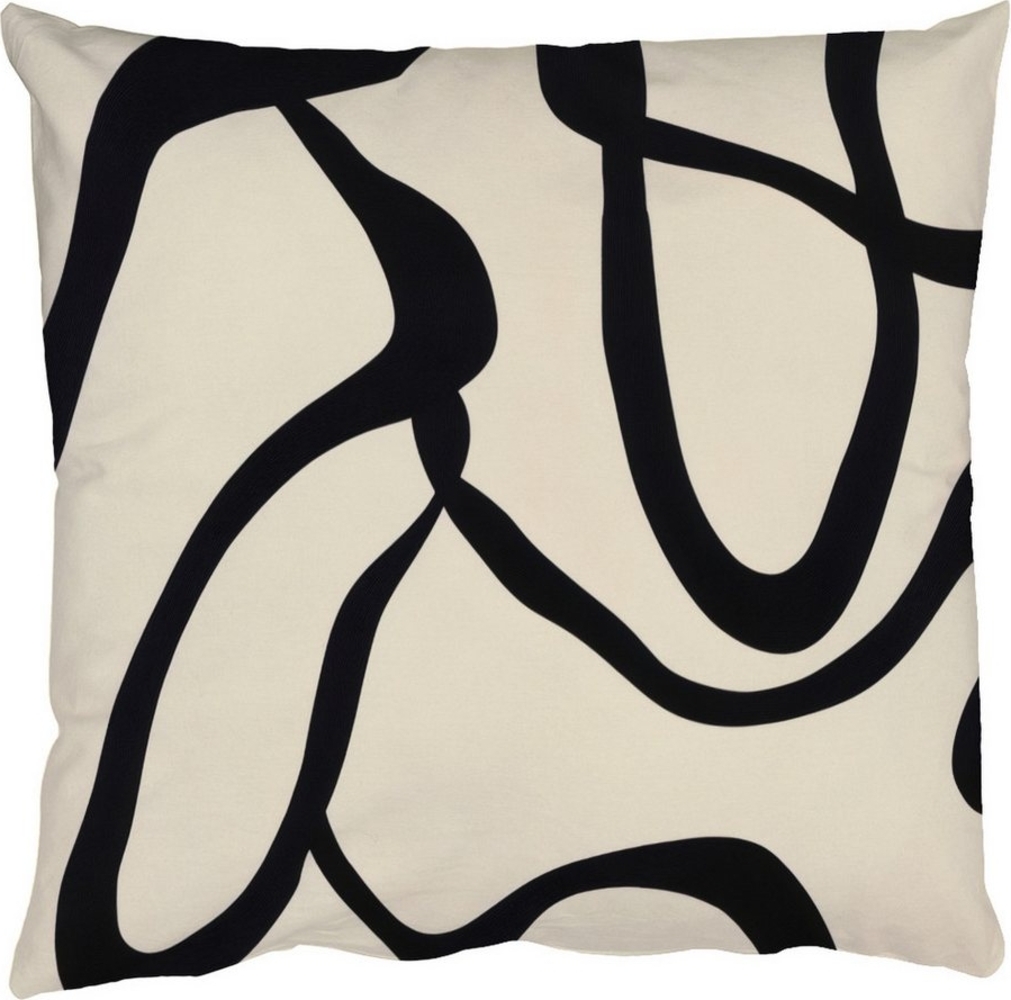 MuchoWow Dekokissen Abstrakt - Linien - Modern - Beige, Zierkissen mit Füllung für Wohnzimmer, Sofakissen, 40x40 cm Bild 1