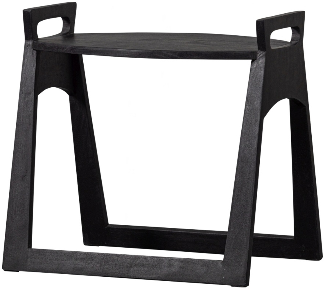 Beistelltisch Flo aus Mangoholz, Schwarz, 49x39x47 cm Bild 1