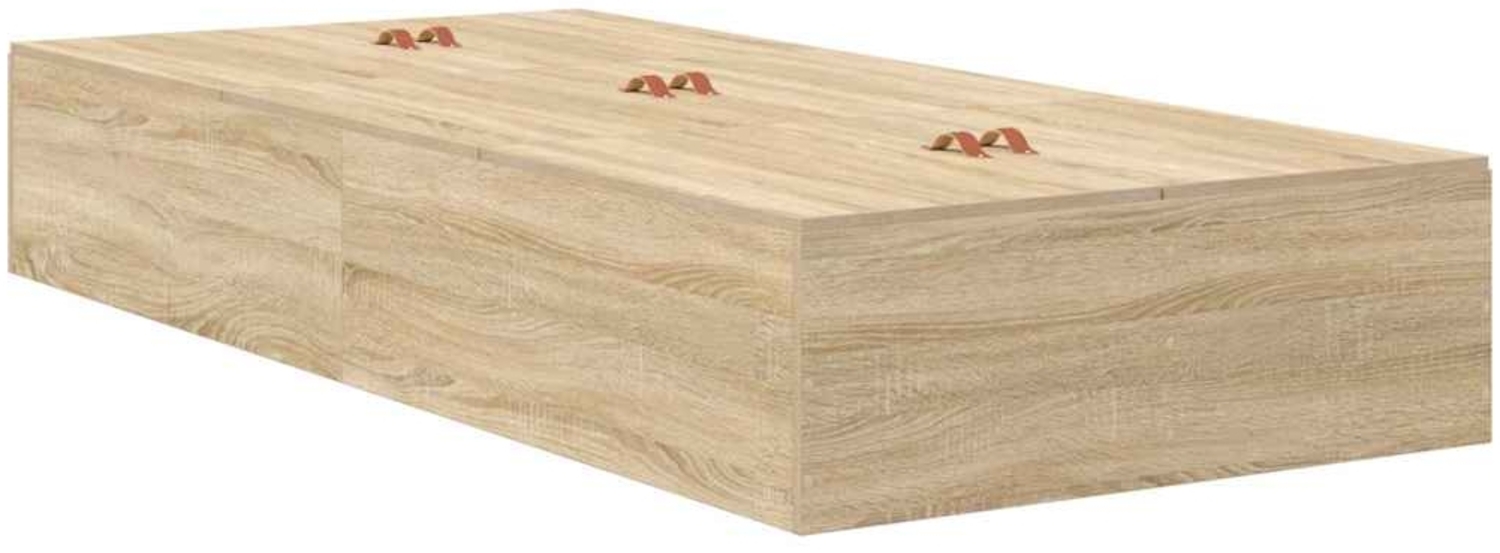 vidaXL Aufbewahrungsbettgestell mit Speicher Sonoma-Eiche 100 x 200 cm 3335351 Bild 1