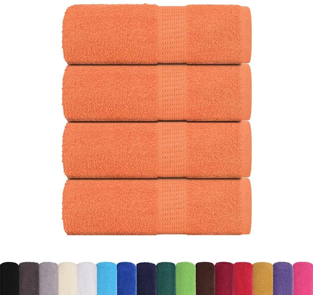 vidaXL Gästetücher 4 Stk. Orange 30x50 cm 360 g/m² 100% Baumwolle 136900 Bild 1