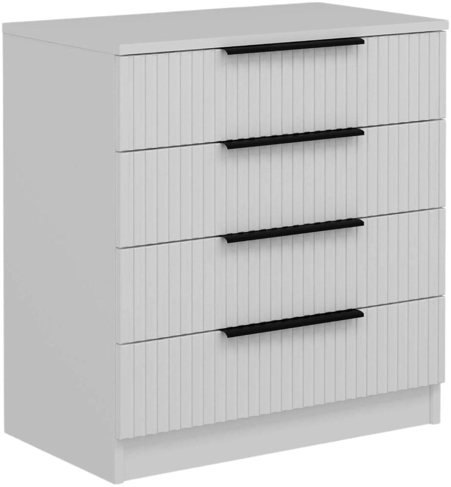 Dmora Kommode Vicente, Mehrzweckkommode, Schlafzimmerkommode, Schrank mit Schubladen, 72x42 h77 cm, Weiß Bild 1