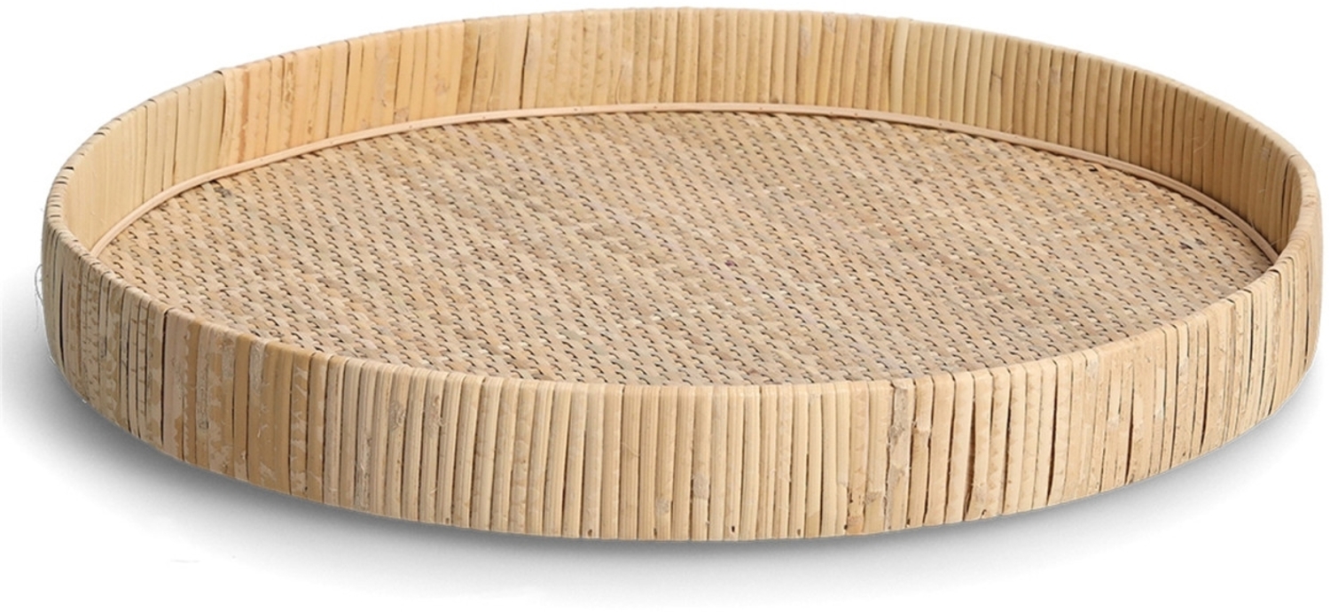HTI-Living Rattan rund Dekotablett Bild 1