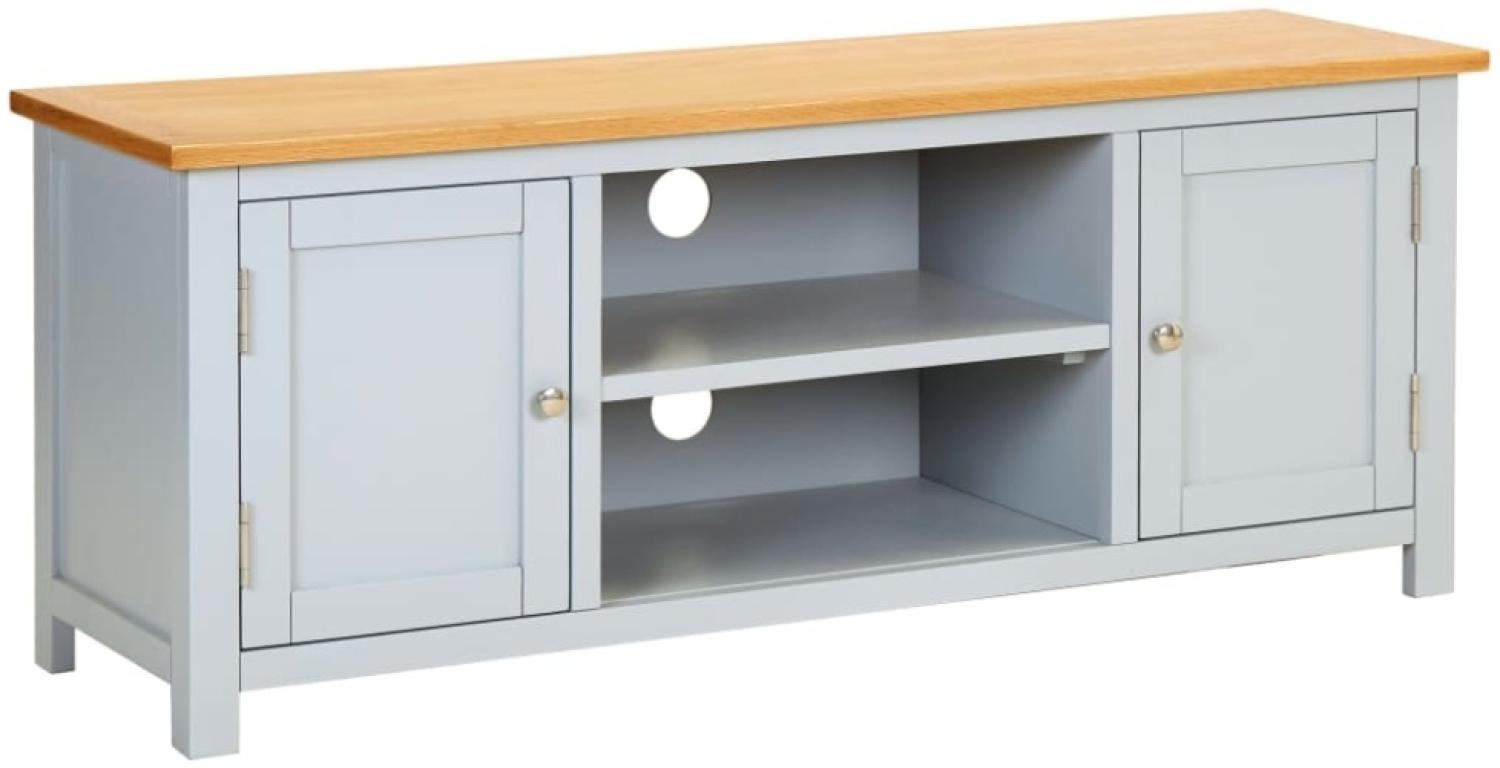 TV-Schrank 120 x 35 x 48 cm Massivholz Eiche Bild 1