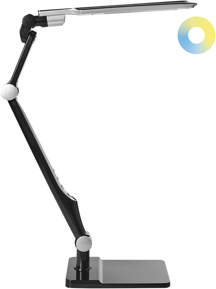 LED Schreibtischlampe PEGASI mit Dimmer Schwarz Bild 1