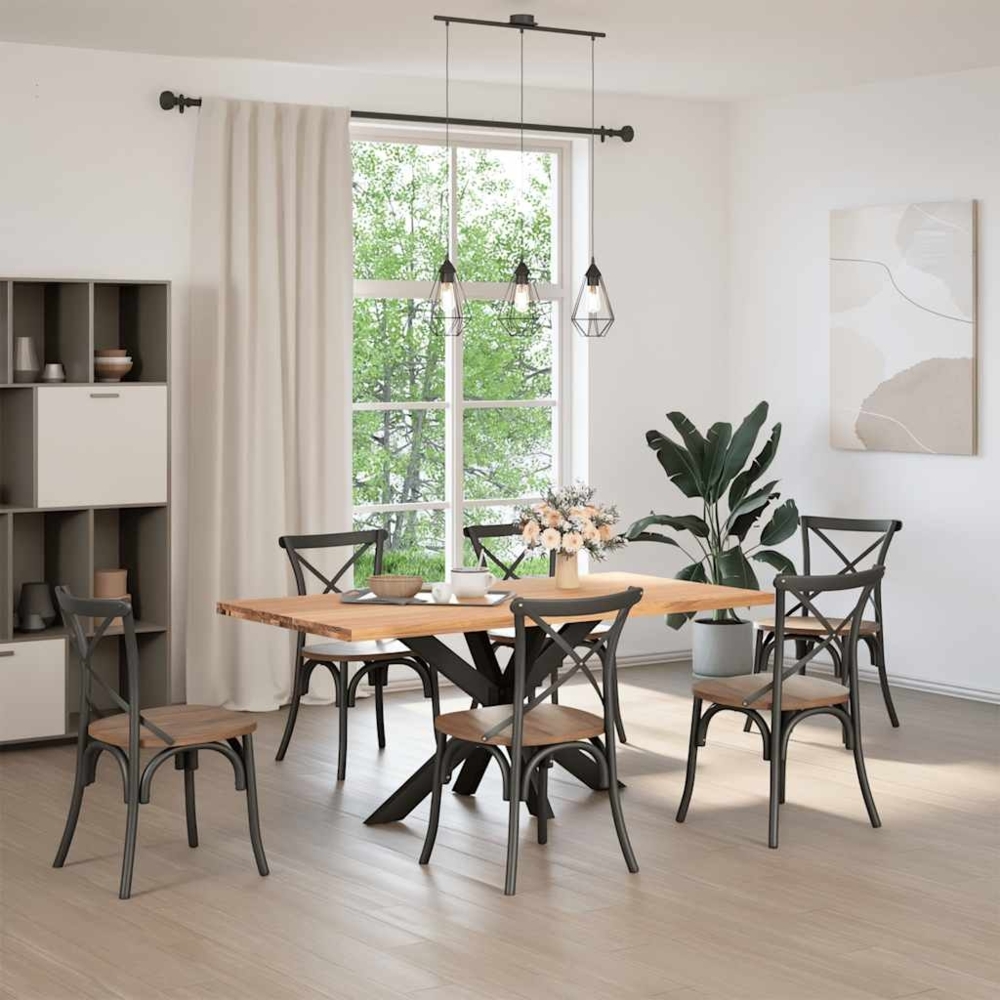 vidaXL Esstisch Hellbraun 180x90x74 cm Massivholz Eiche Rechteckig 3304183 Bild 1