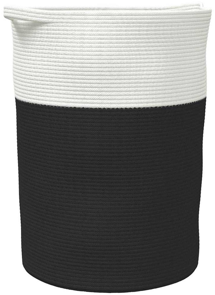 vidaXL Aufbewahrungskorb Schwarz und Weiß 49x65 cm Baumwolle 358495 Bild 1