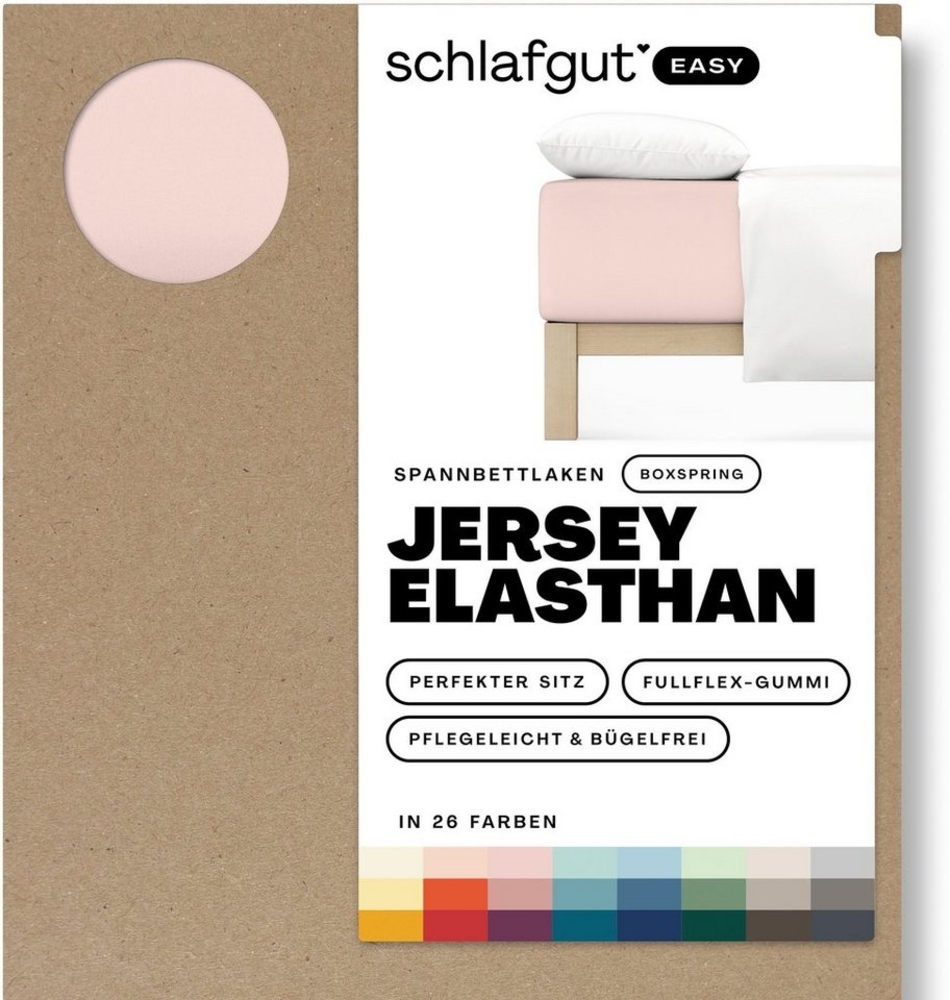 Schlafgut Spannbettlaken EASY Jersey Elasthan Boxspring, Jersey, Gummizug: rundum, (1 Stück), MADE IN GREEN by OEKO-TEX® Bild 1