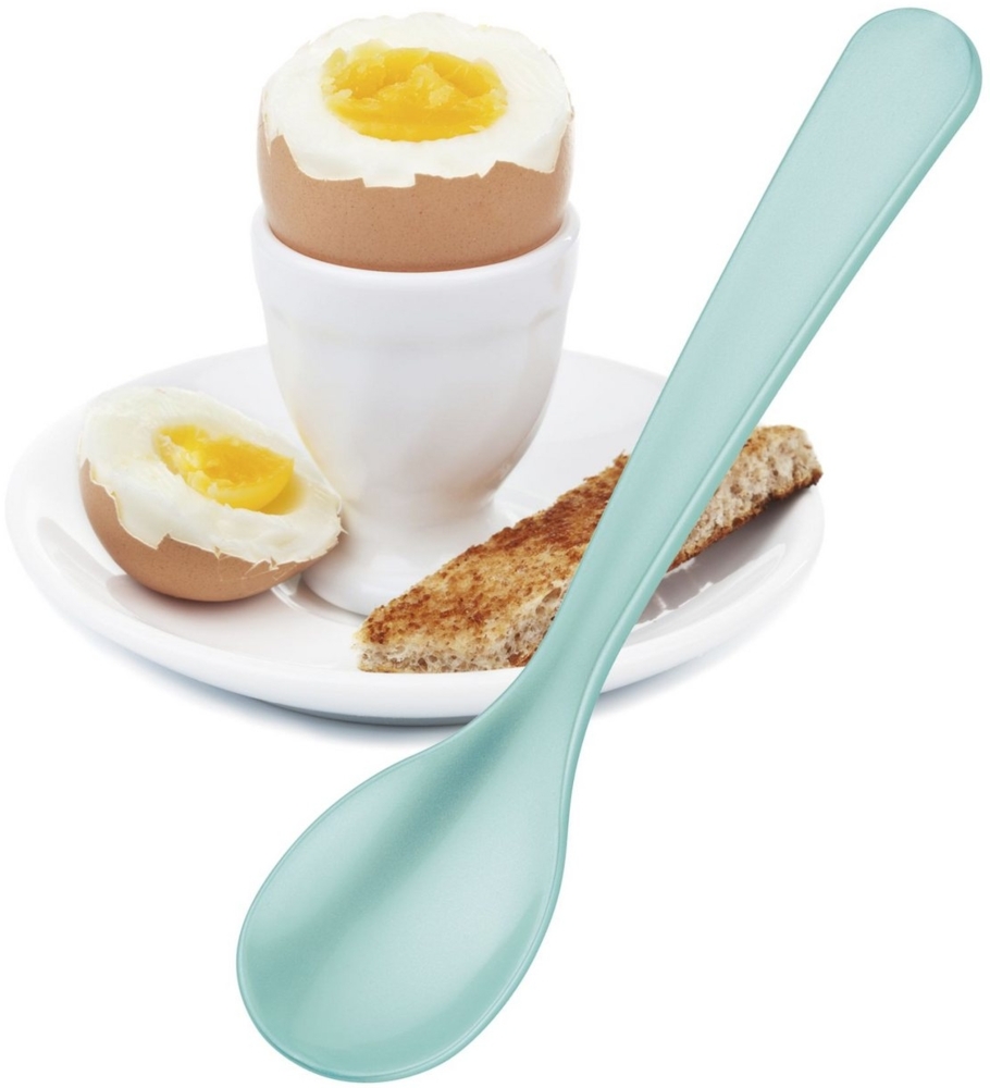 Cilio Eierlöffel Löffel aus Hochwertigem Kunststoff 12cm türkis Bild 1