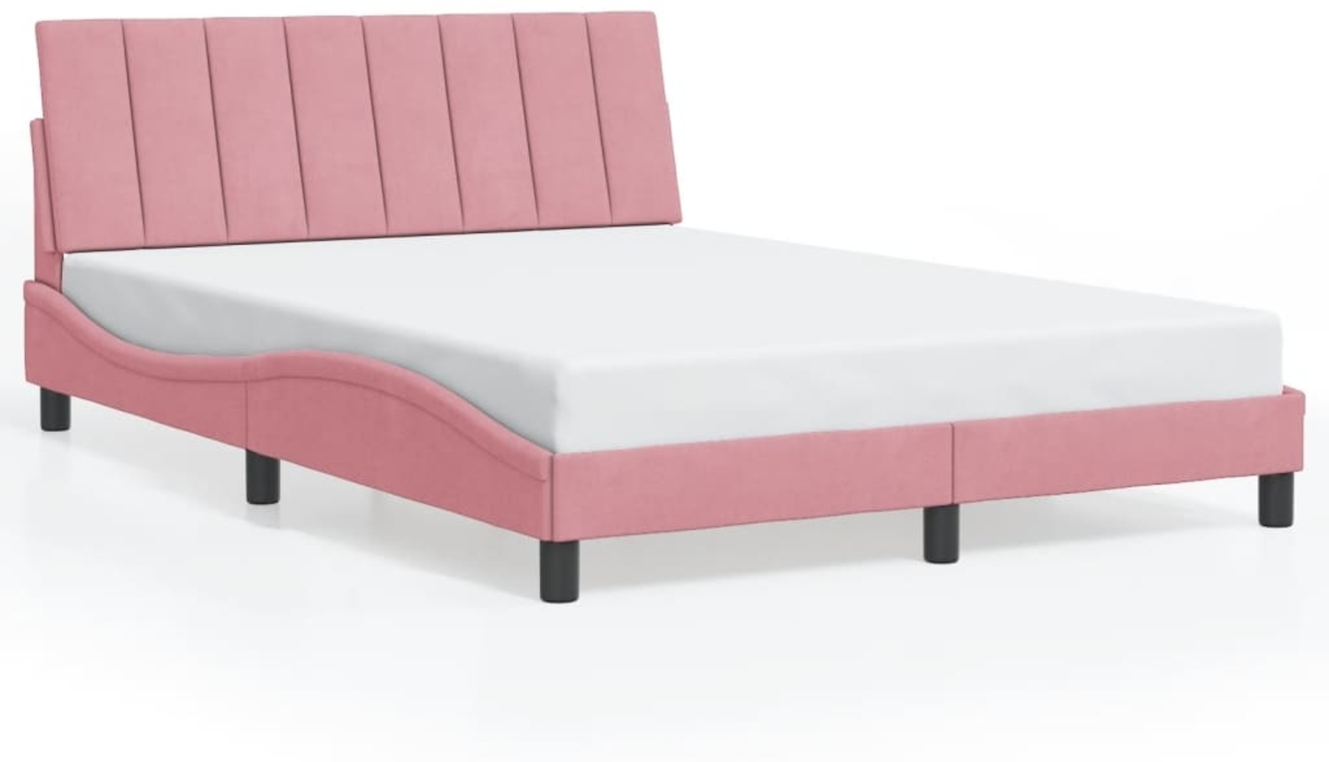 vidaXL Bettgestell ohne Matratze "Hanko" Rosa 120x200 cm Samt 3207842 Bild 1