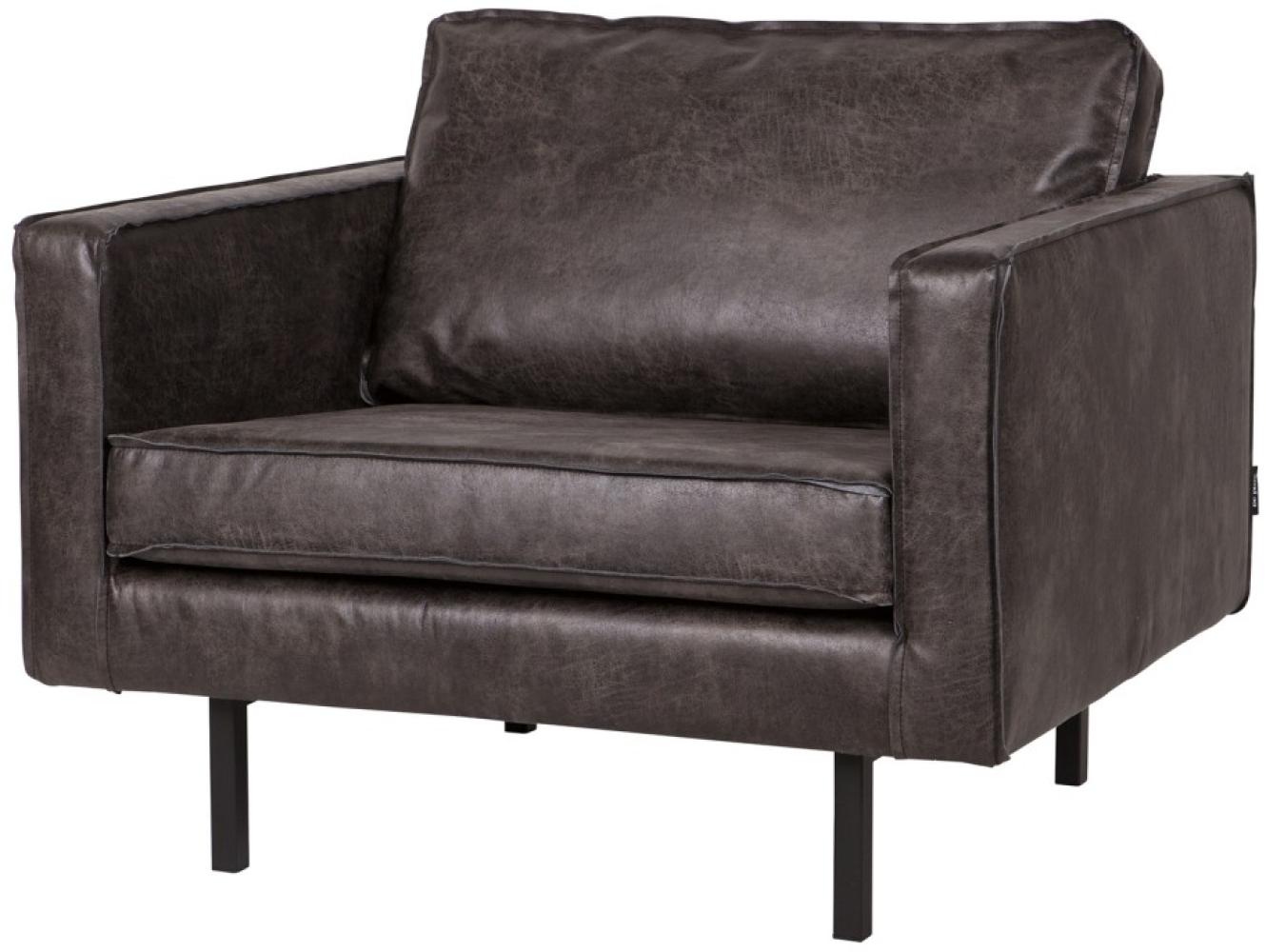 BEPUREHOME Rodeo Sessel Lederlook Schwarz Bild 1