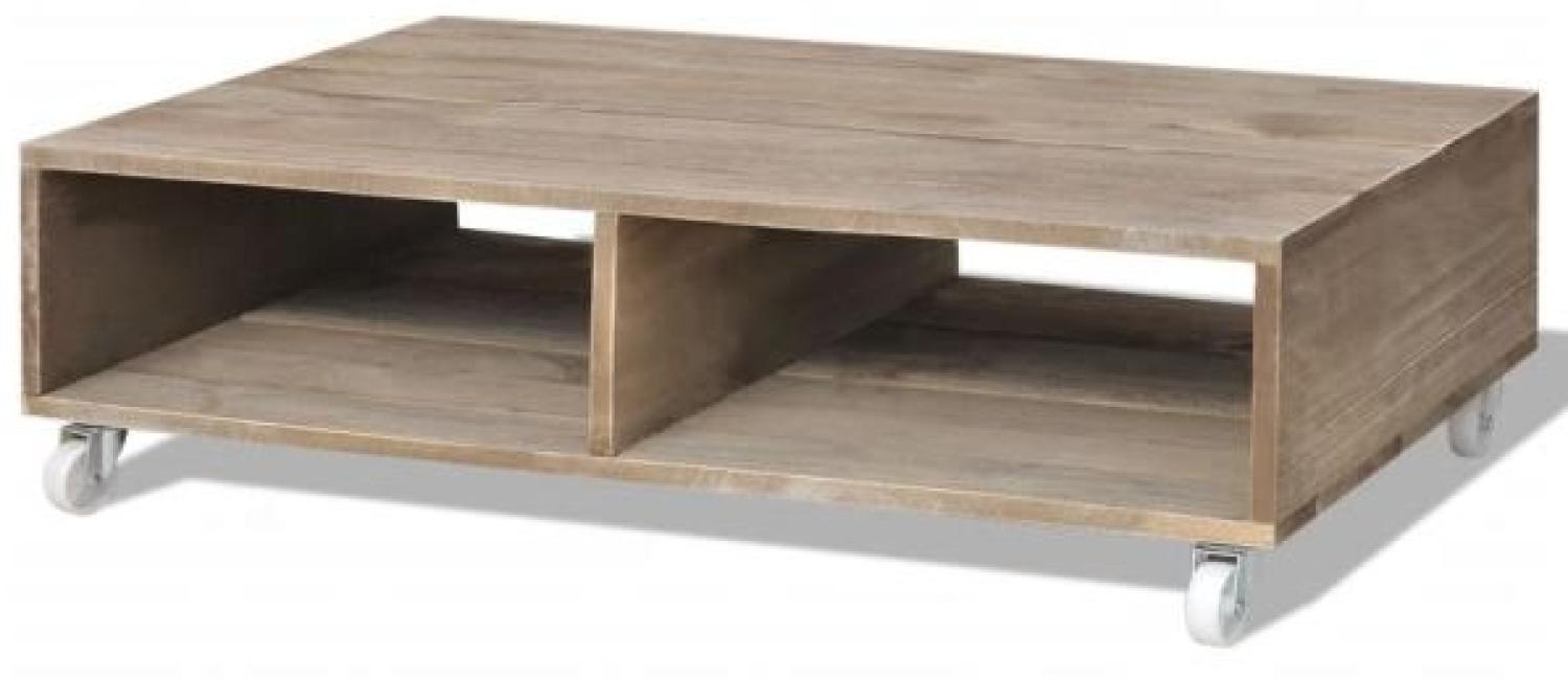 vidaXL Couchtisch Braun Massivholz Bild 1