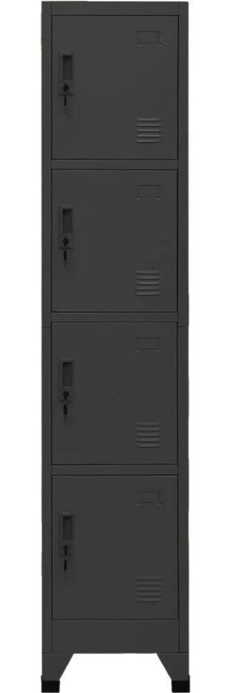vidaXL Schließfachschrank Anthrazit 38 x 45 x 180 cm Stahl [339787] Bild 1