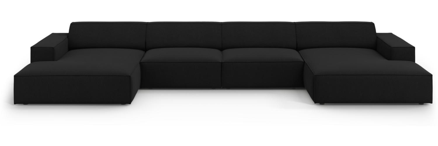 Micadoni 6-Sitzer Panorama Sofa Jodie Black Bild 1