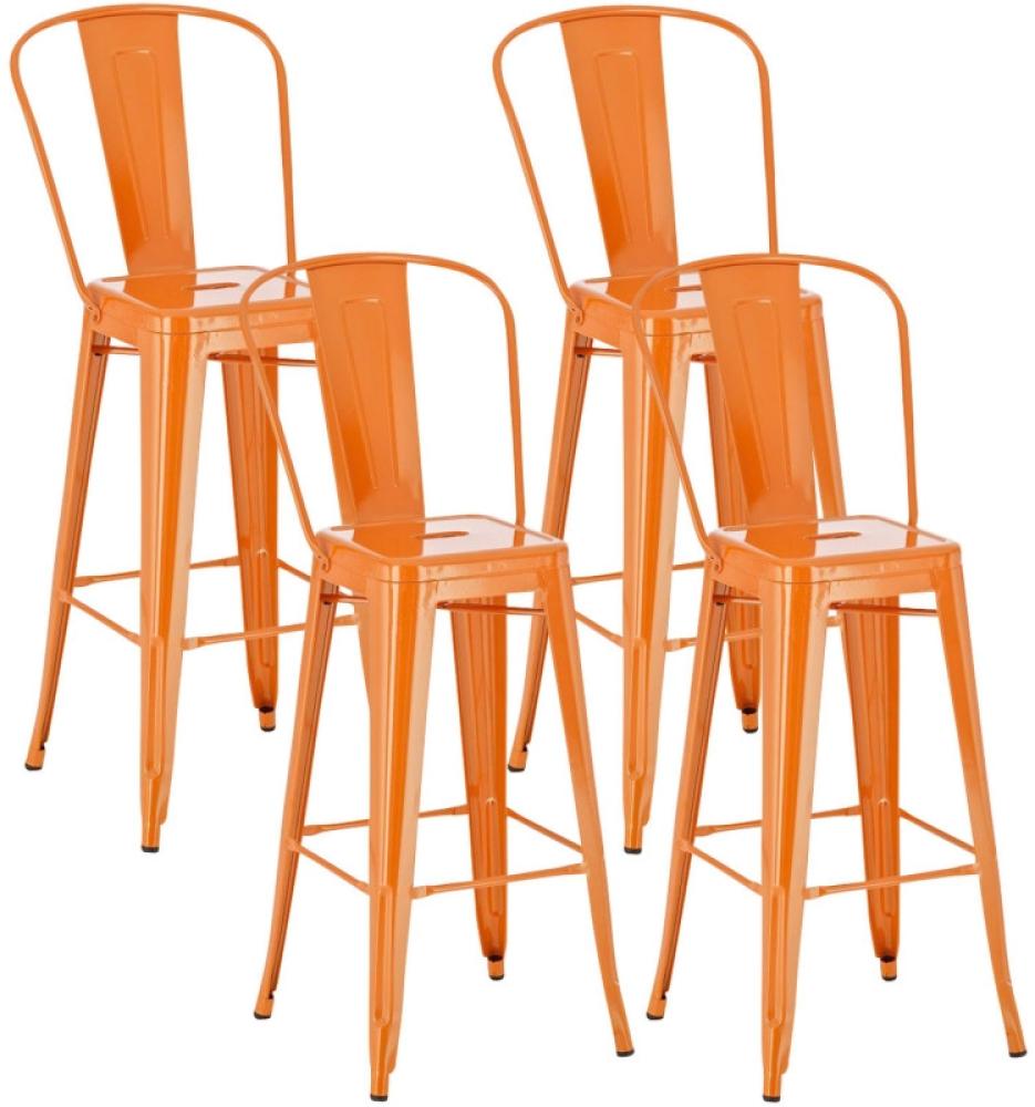 4er Set Barhocker Aiden, orange Bild 1