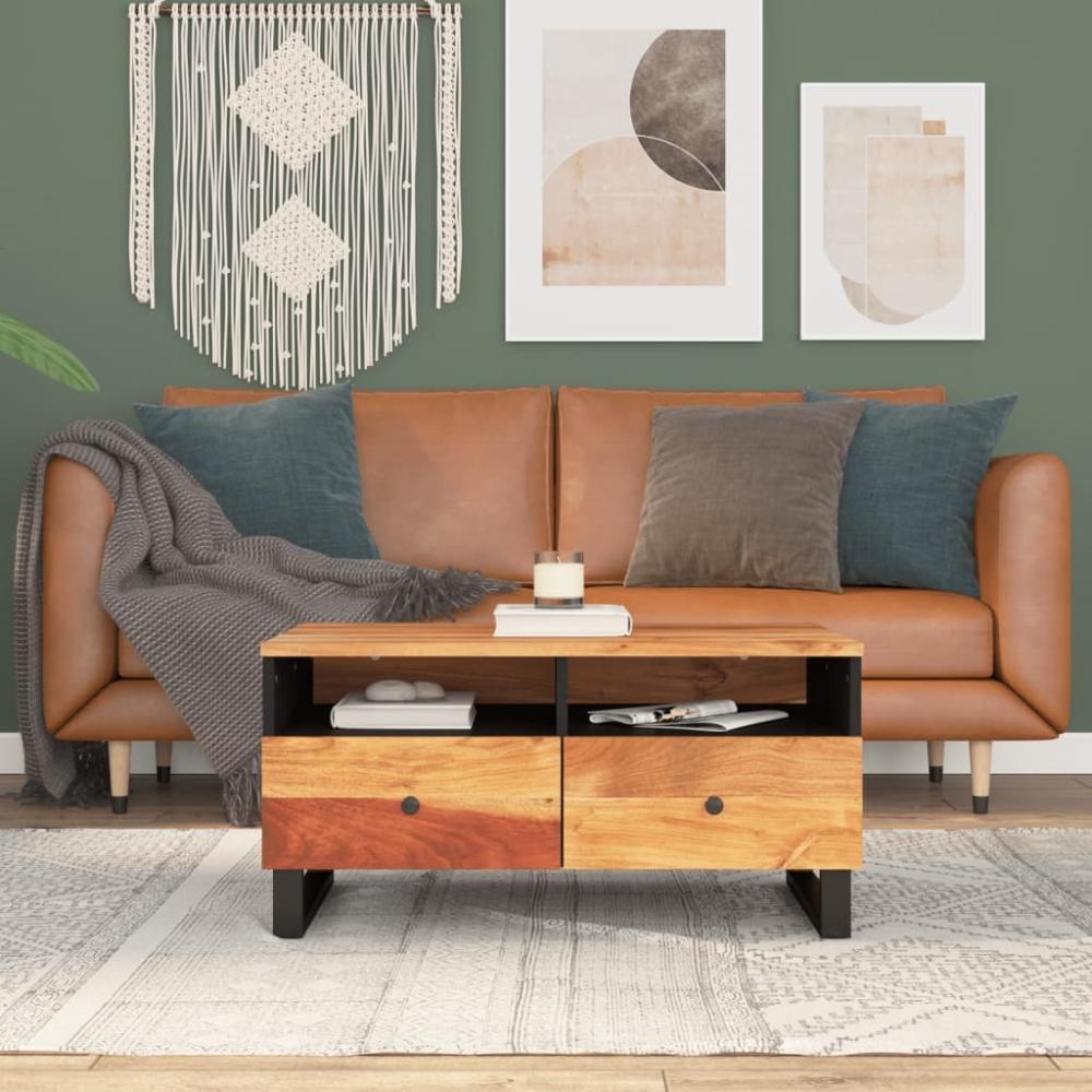 vidaXL Couchtisch 80x54x40 cm Massivholz Akazie & Holzwerkstoff 351955 Bild 1